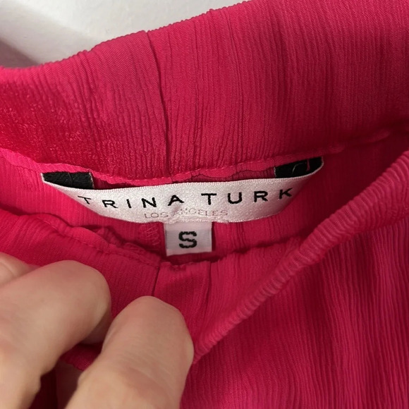 Trina Turk Genie Pink Front Slit Lounge Pants - Picture 5 of 7